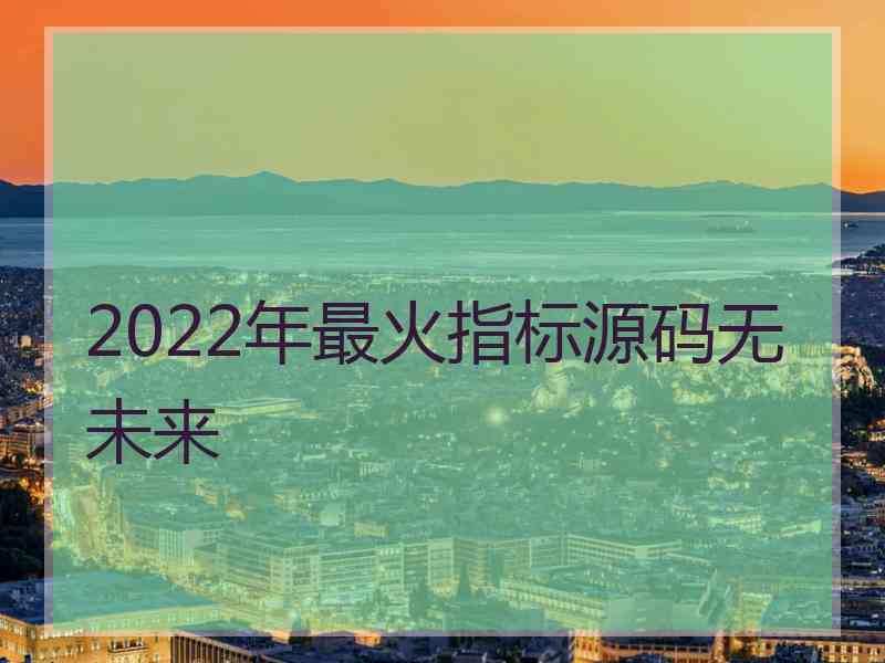 2022年最火指标源码无未来