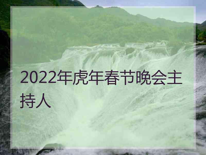 2022年虎年春节晚会主持人