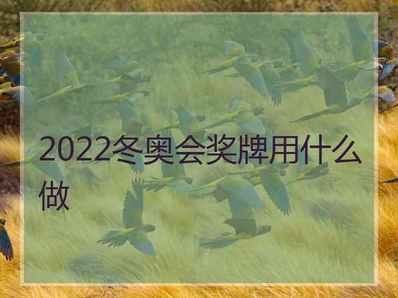 2022冬奥会奖牌用什么做