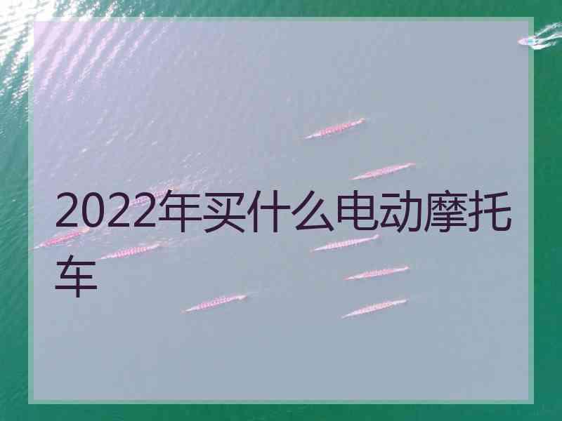 2022年买什么电动摩托车