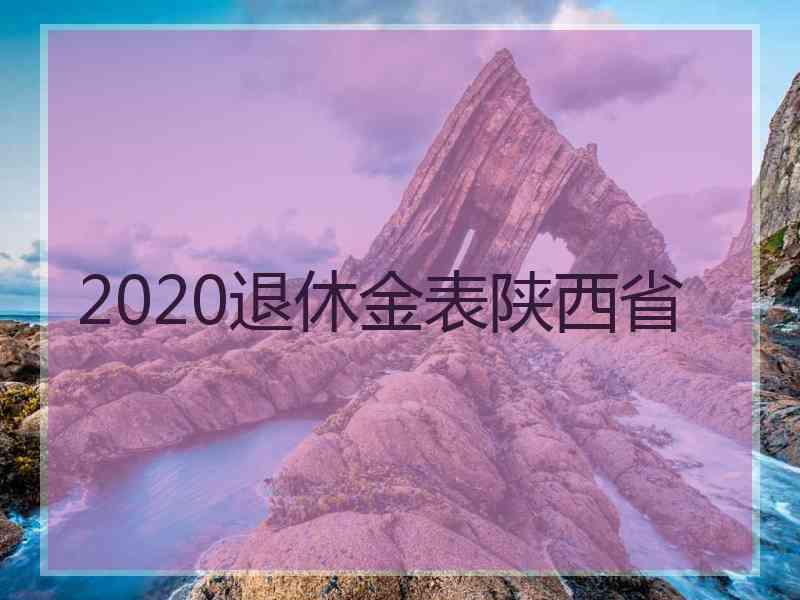 2020退休金表陕西省