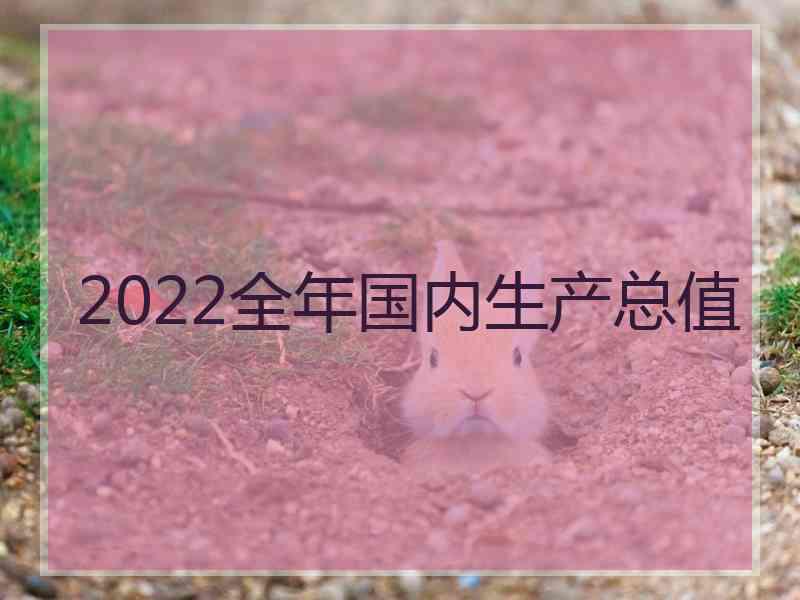 2022全年国内生产总值