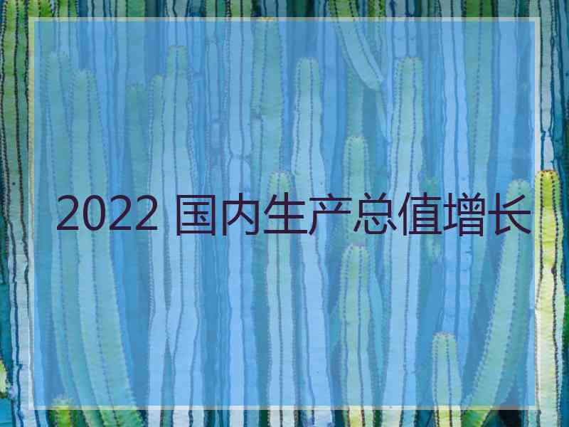 2022 国内生产总值增长