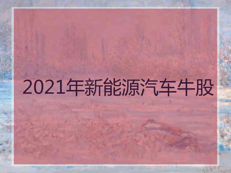 2021年新能源汽车牛股