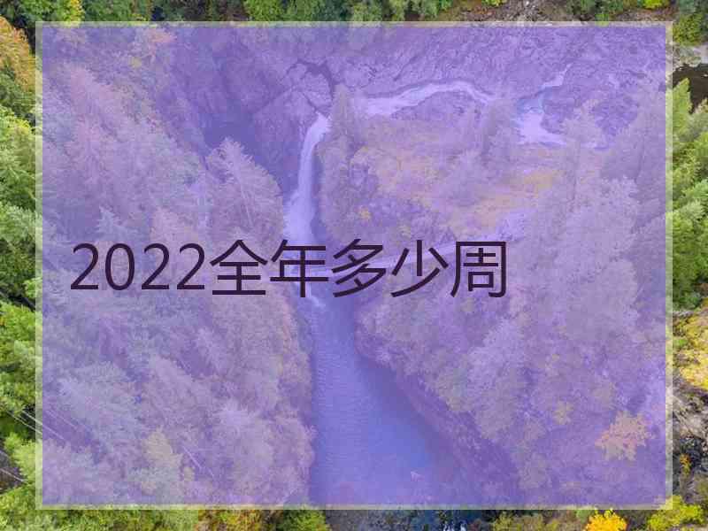 2022全年多少周