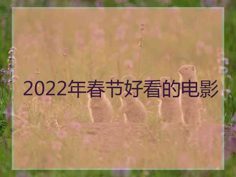 2022年春节好看的电影