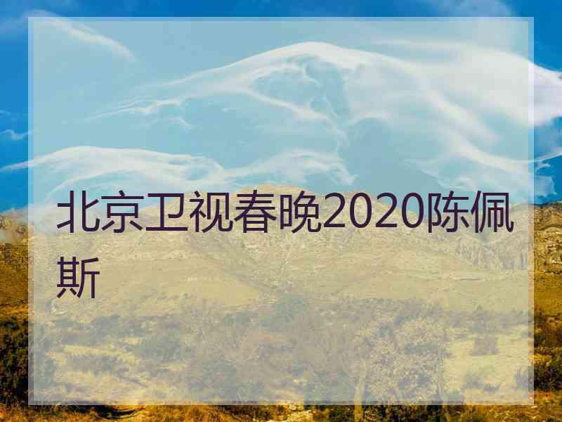 北京卫视春晚2020陈佩斯