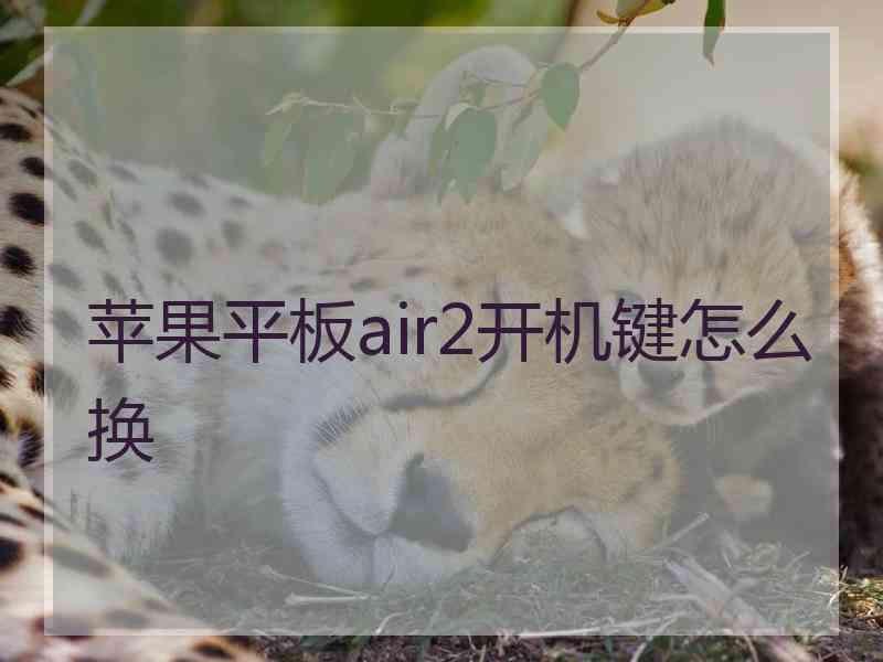 苹果平板air2开机键怎么换