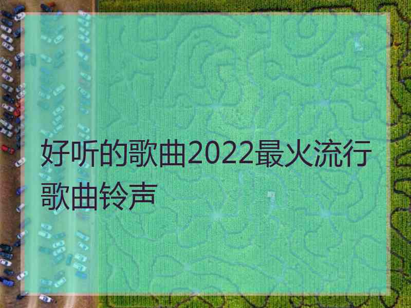 好听的歌曲2022最火流行歌曲铃声