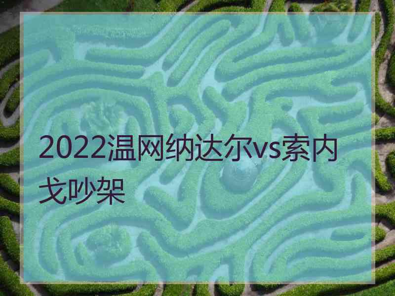 2022温网纳达尔vs索内戈吵架