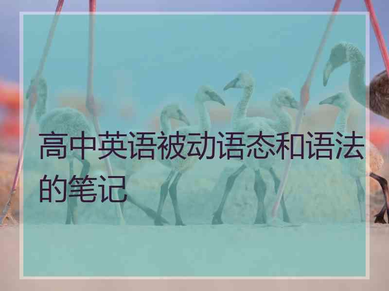 高中英语被动语态和语法的笔记