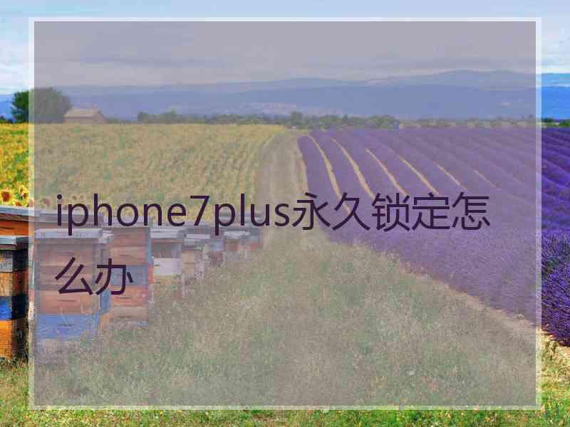 iphone7plus永久锁定怎么办