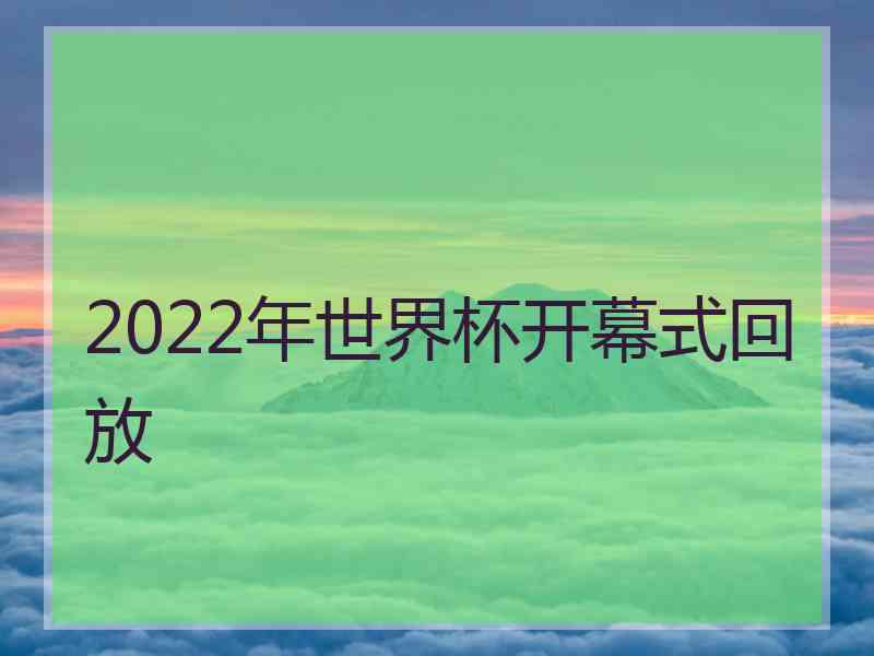 2022年世界杯开幕式回放