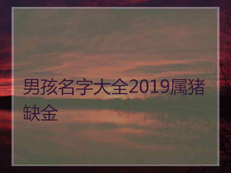 男孩名字大全2019属猪缺金