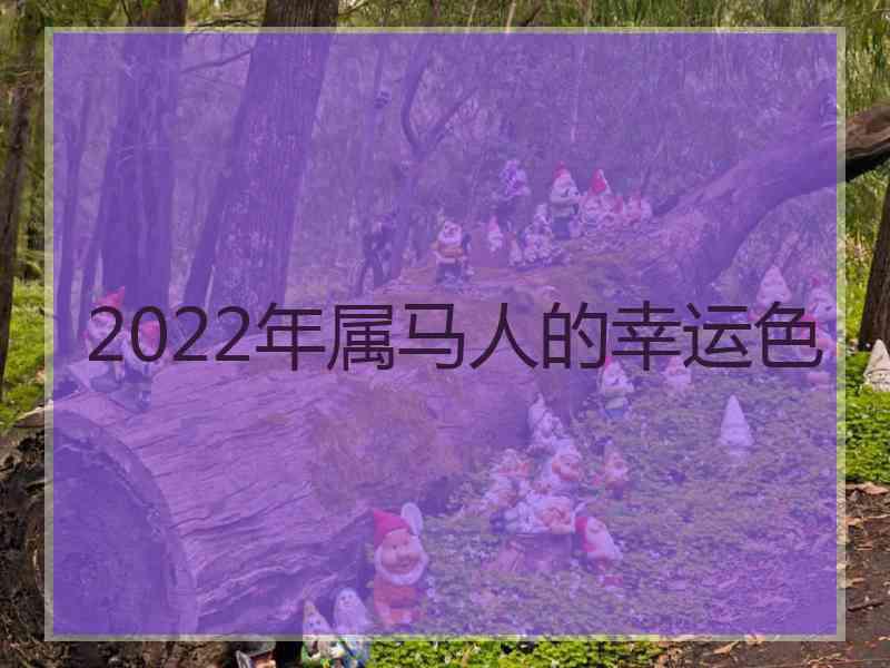 2022年属马人的幸运色