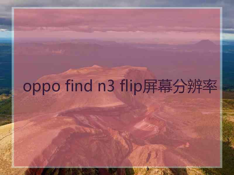 oppo find n3 flip屏幕分辨率