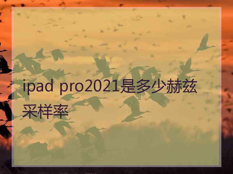 ipad pro2021是多少赫兹采样率