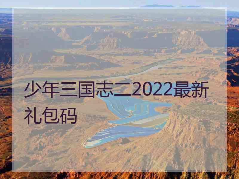 少年三国志二2022最新礼包码