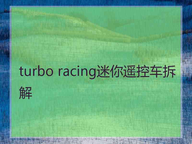 turbo racing迷你遥控车拆解