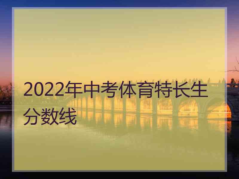 2022年中考体育特长生分数线