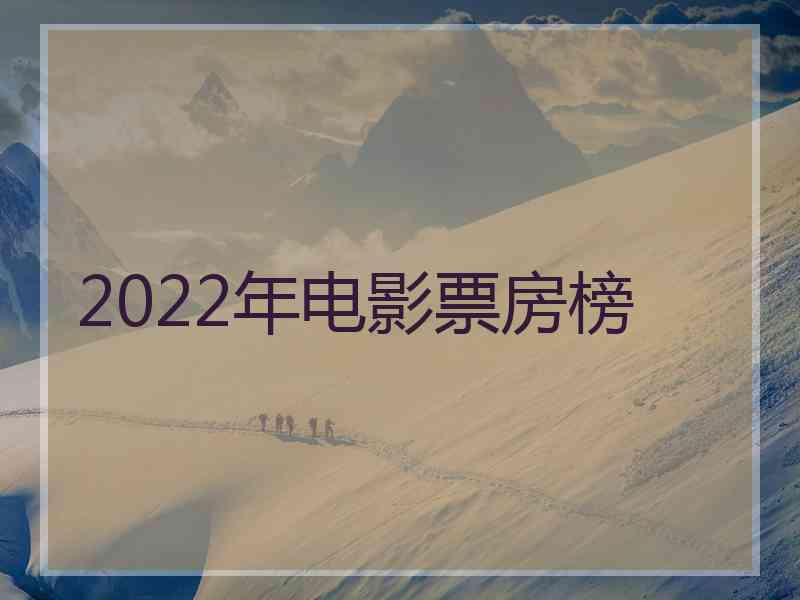 2022年电影票房榜