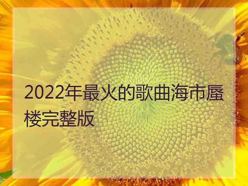 2022年最火的歌曲海市蜃楼完整版