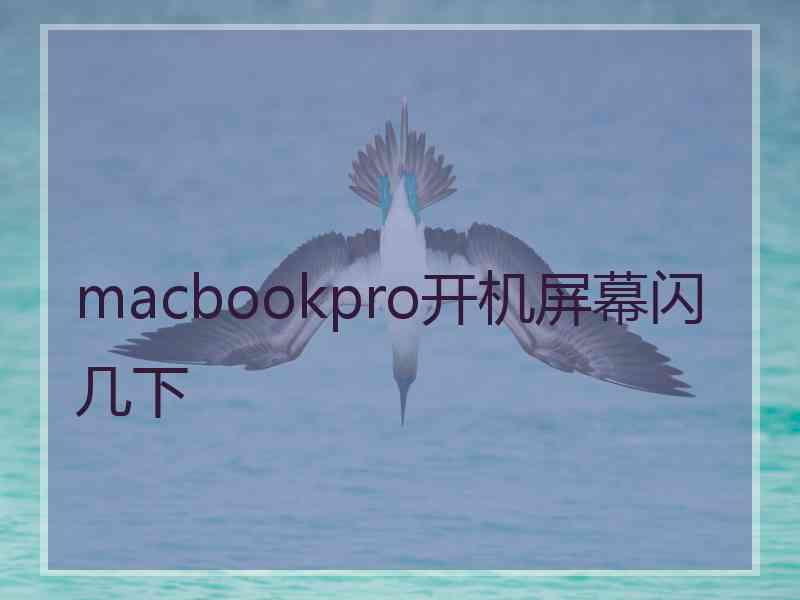 macbookpro开机屏幕闪几下