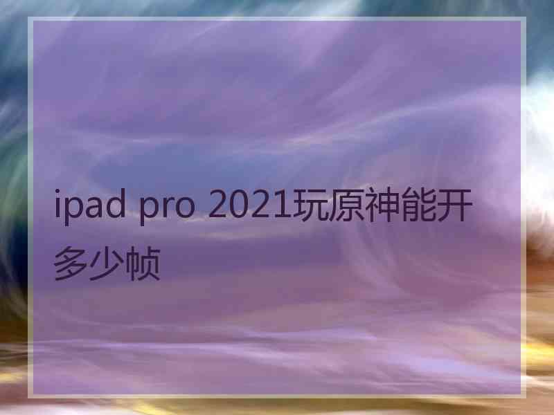 ipad pro 2021玩原神能开多少帧