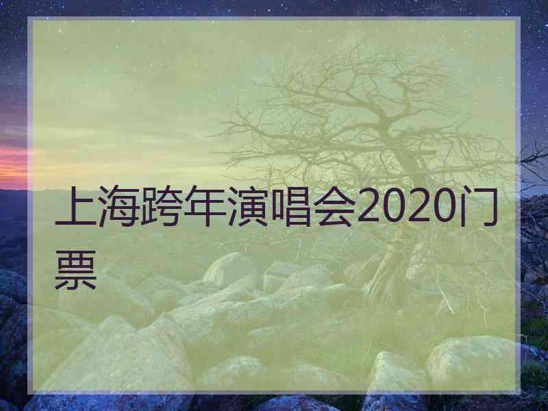 上海跨年演唱会2020门票