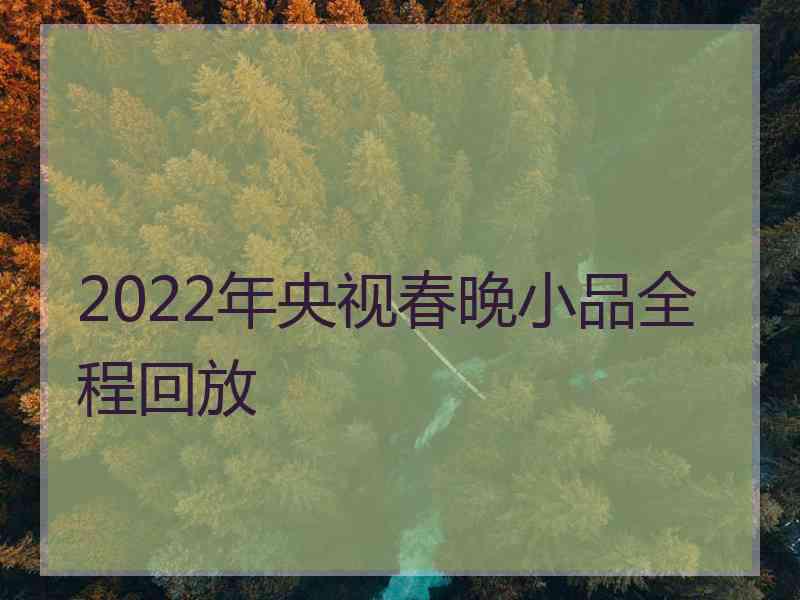 2022年央视春晚小品全程回放