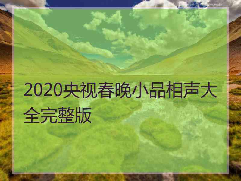 2020央视春晚小品相声大全完整版