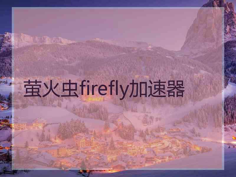 萤火虫firefly加速器