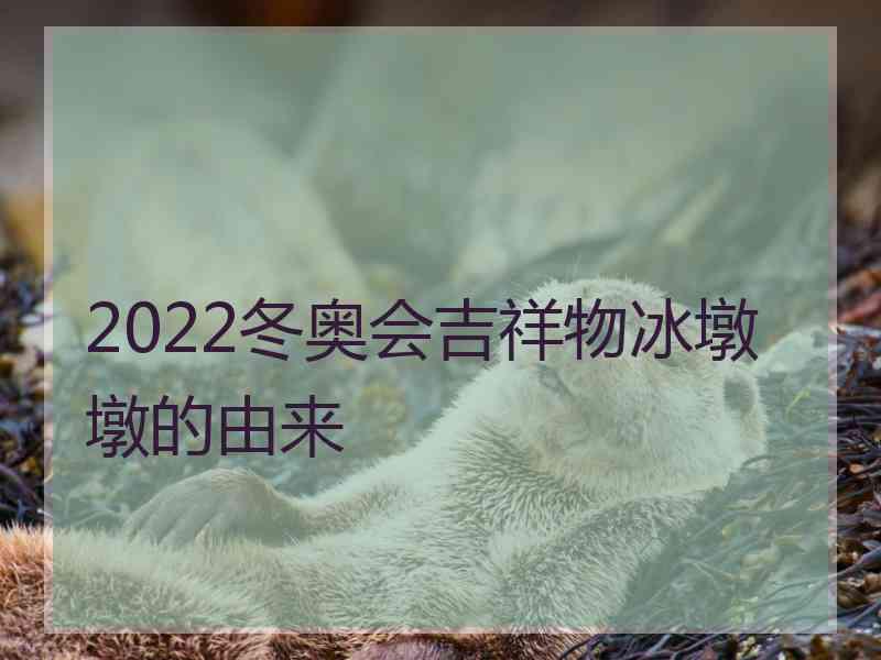 2022冬奥会吉祥物冰墩墩的由来