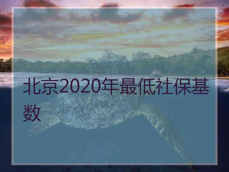 北京2020年最低社保基数