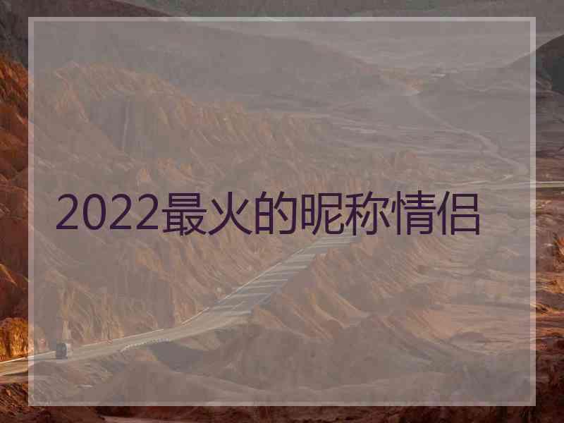 2022最火的昵称情侣