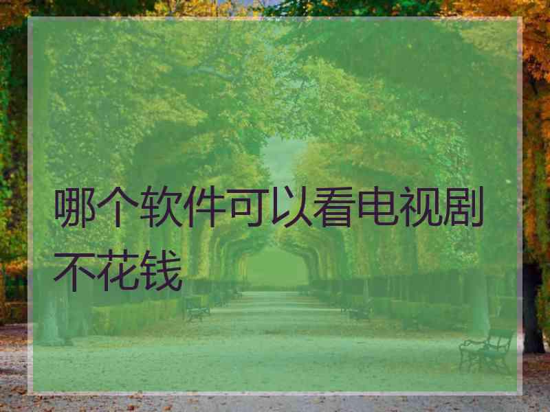 哪个软件可以看电视剧不花钱