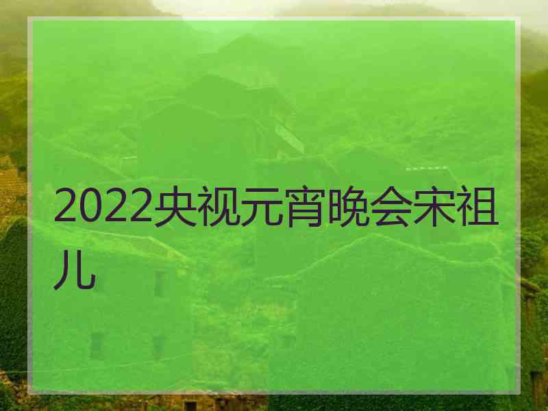 2022央视元宵晚会宋祖儿