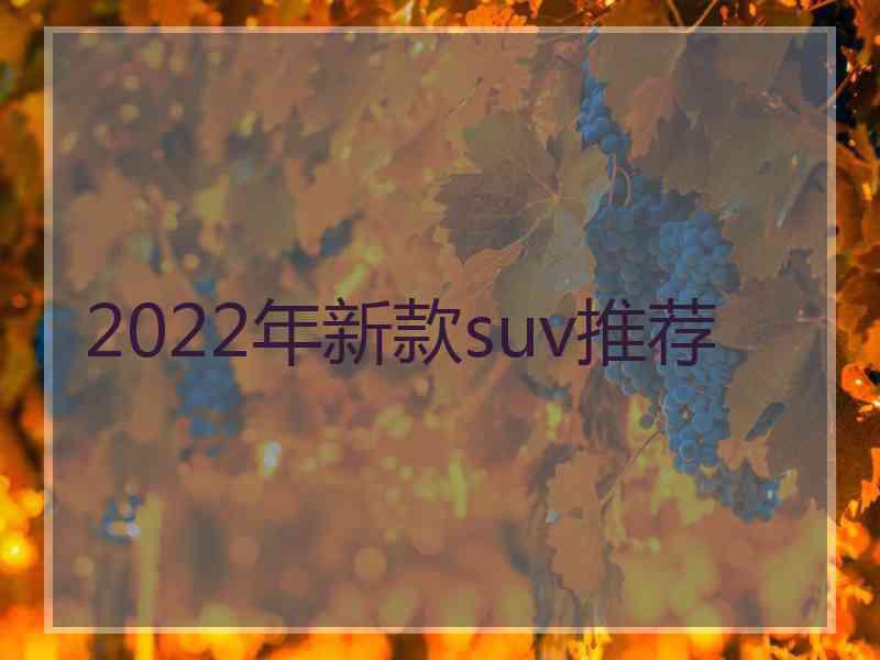 2022年新款suv推荐