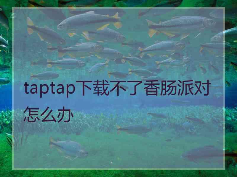 taptap下载不了香肠派对怎么办