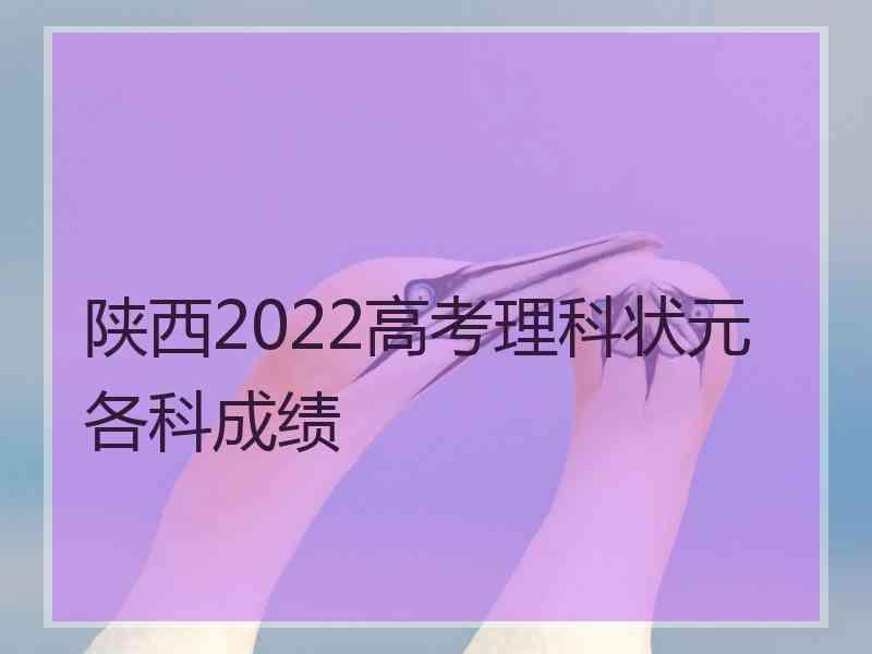 陕西2022高考理科状元各科成绩