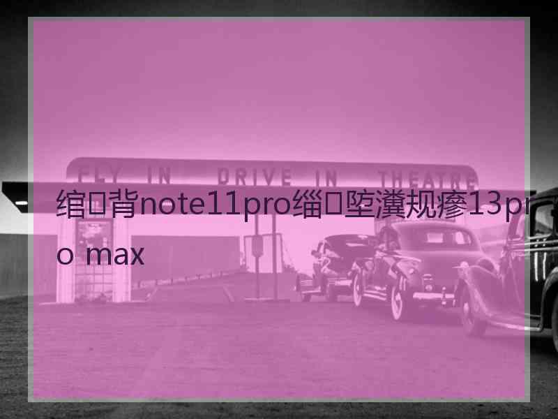 绾㈢背note11pro缁埅瀵规瘮13pro max