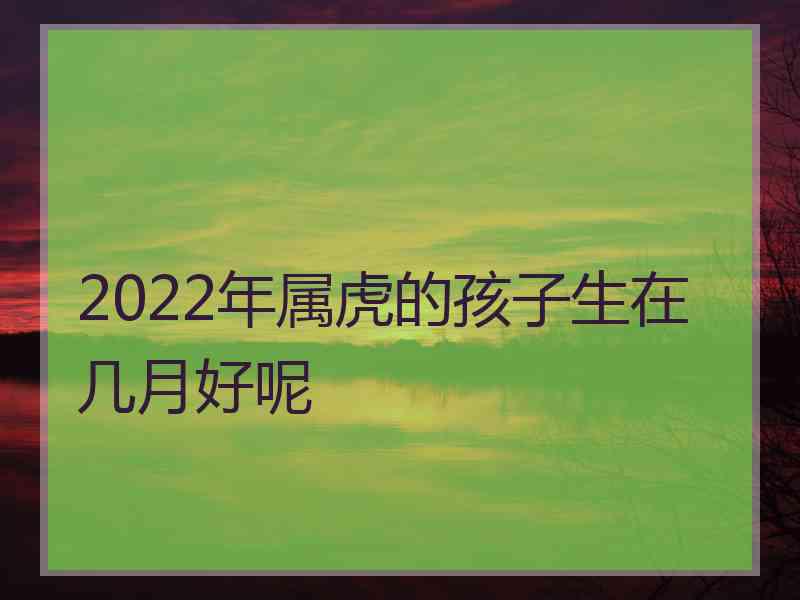 2022年属虎的孩子生在几月好呢