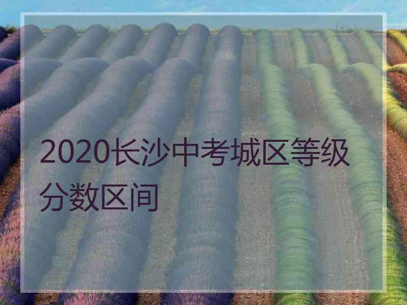 2020长沙中考城区等级分数区间