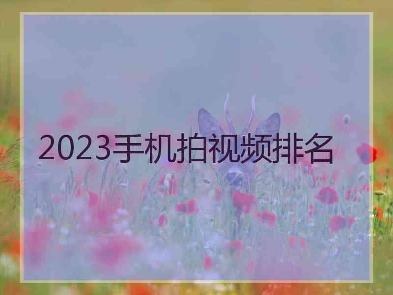 2023手机拍视频排名