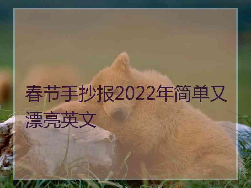 春节手抄报2022年简单又漂亮英文