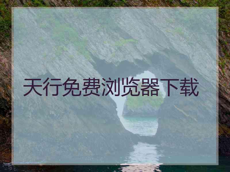 天行免费浏览器下载