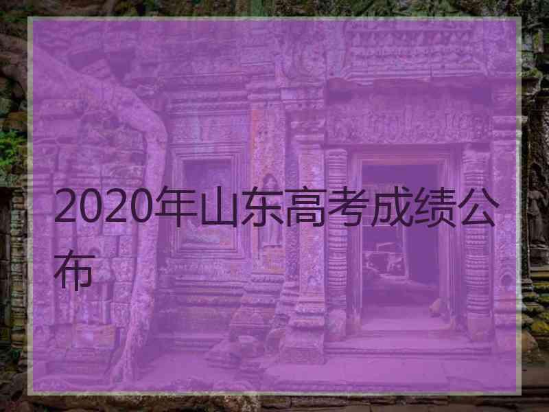 2020年山东高考成绩公布