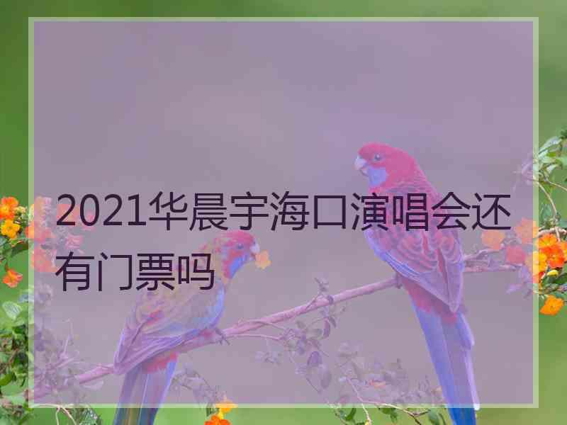 2021华晨宇海口演唱会还有门票吗