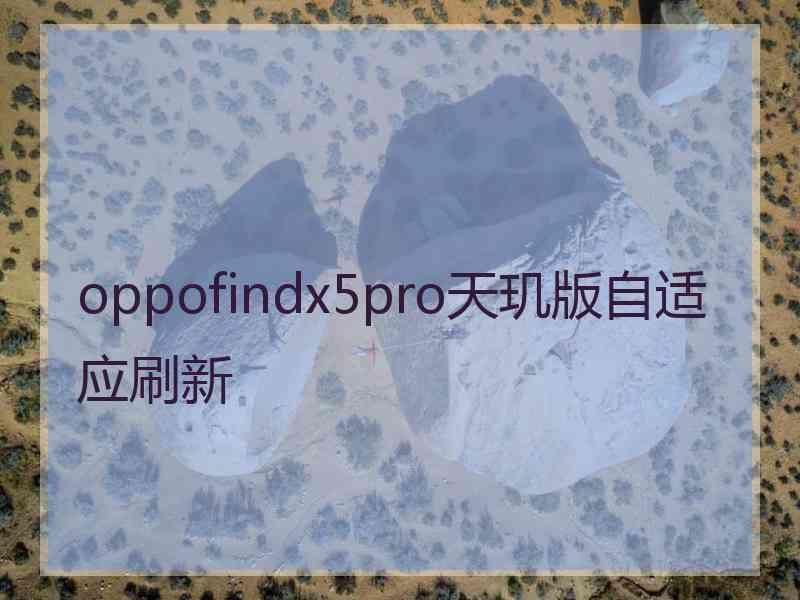 oppofindx5pro天玑版自适应刷新