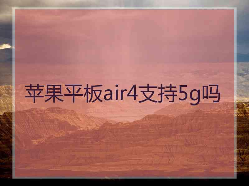 苹果平板air4支持5g吗